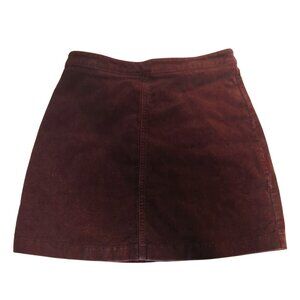 Forever 21 Corduroy Mini Skirt With Back Zipper Brown Womens Size S